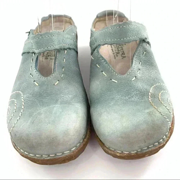 El NaturaLista flats size 36 blue leather fairycore comfort mules artisan clogs - Picture 3 of 12